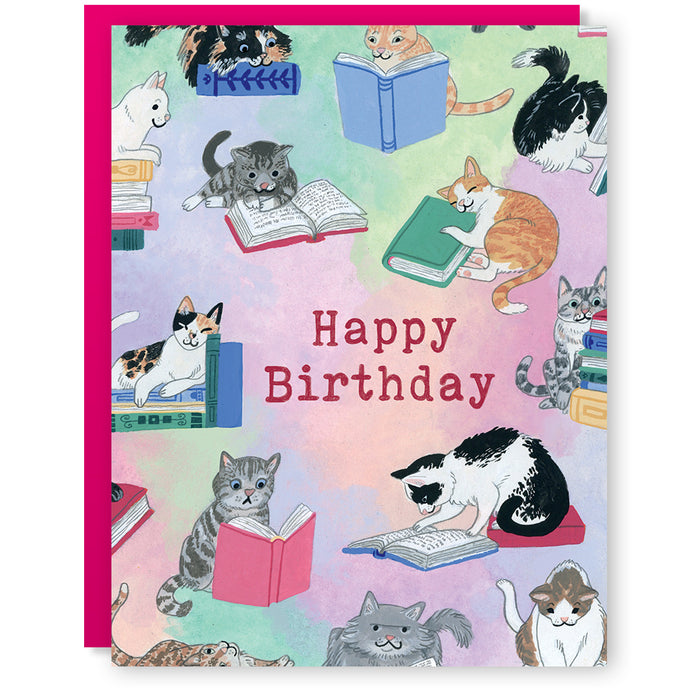 Books & Cats Card