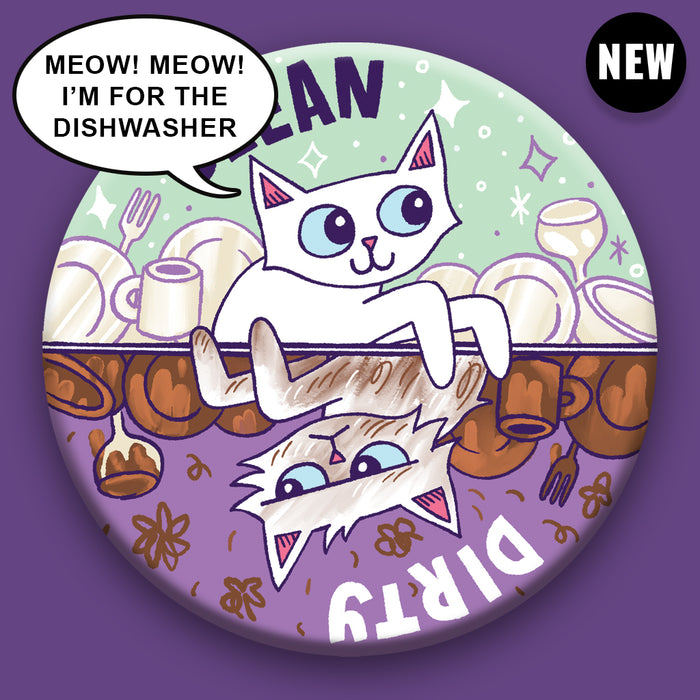 Dishwasher Cat Magnet