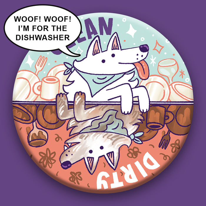 Dishwasher Dog Magnet