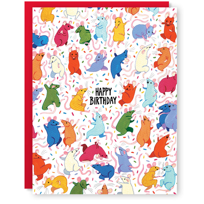 Mice Party Birthday Card